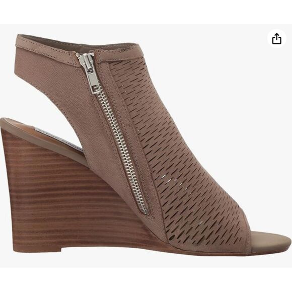 Steve Madden Women's Winny Wedge Sandal, Grey Nubuck, 8.5 M US - Picture 3 of 12